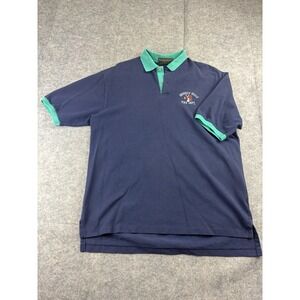 VTG Country Cotton Men's XL Embroidered USA Polo Fire Dept Beverly Hills Preppy